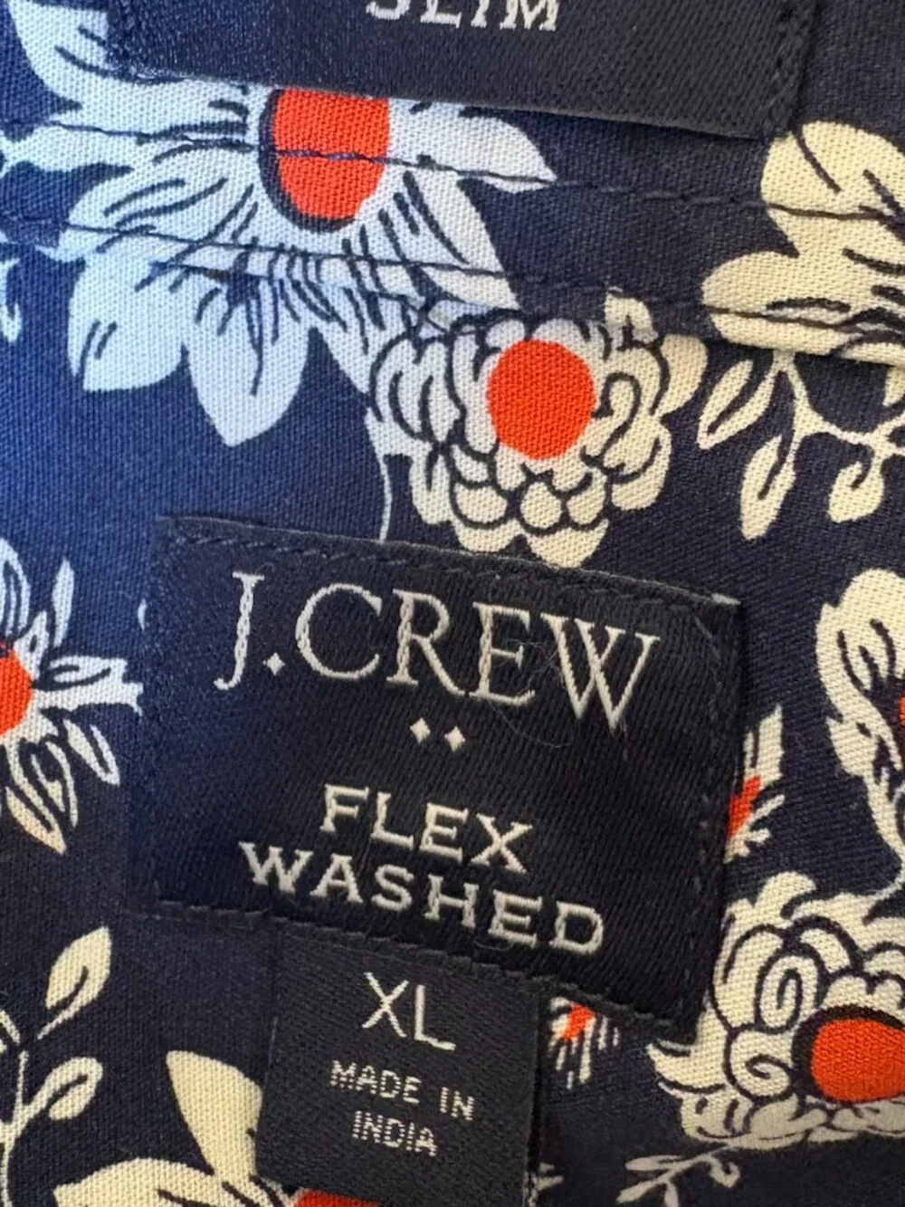 J. Crew Navy Daisy Floral Button Down Extra Large